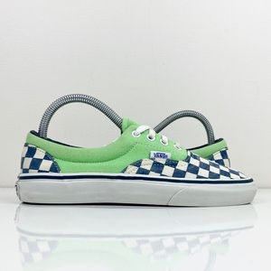 Vans Doren Era Checkerboard Green & Blue Women’s Athletic Skate Shoes Size 7.5